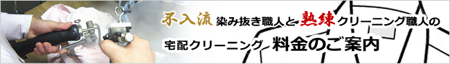 染み抜き　料金　宅配　クリーニング